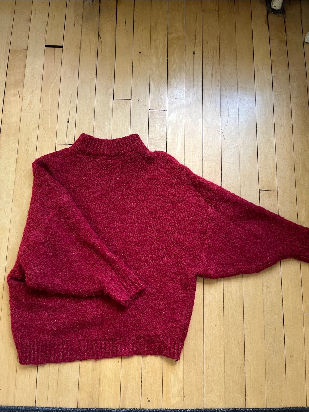 Cozy Red Women's Knit Sweater